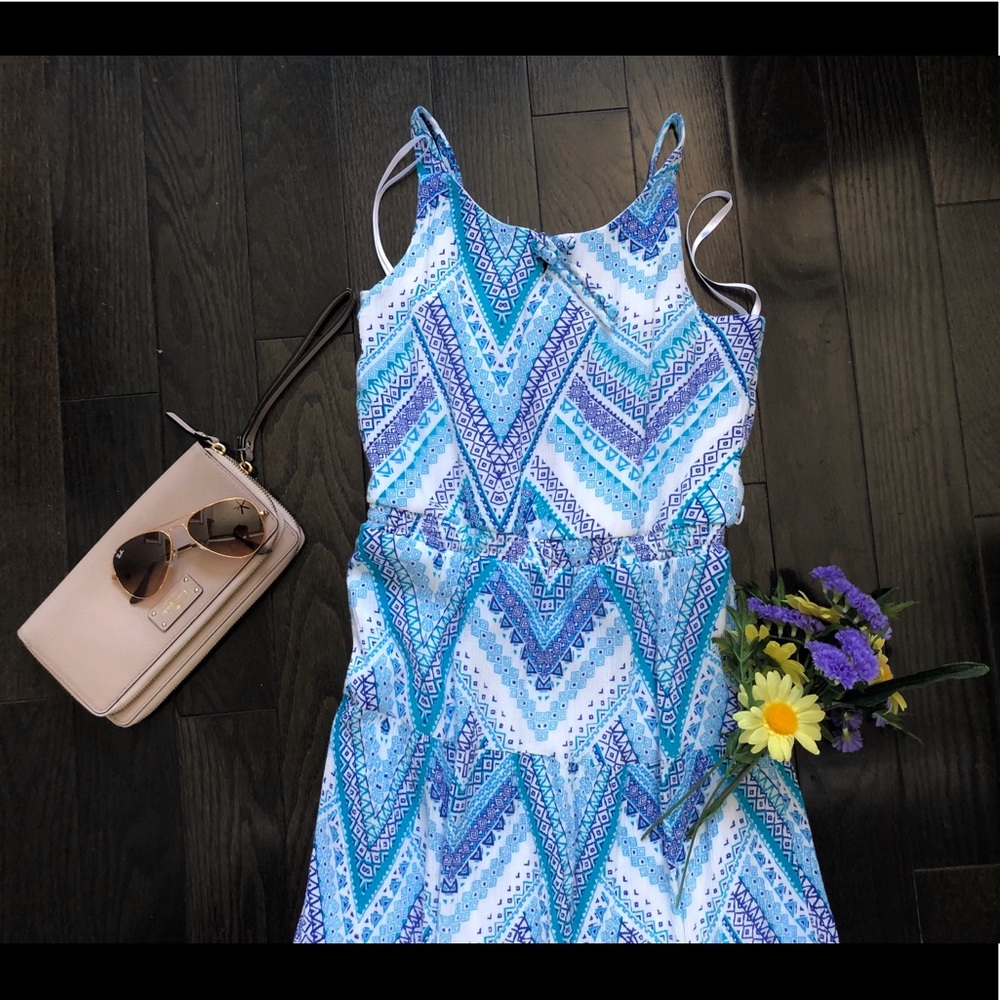 NEW Blue patterned Maxi Dress